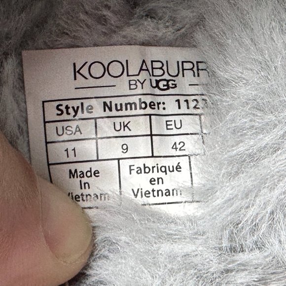 Koolaburra by Ugg Fuzz On Gray Slipper Sandals Women Size 11 - Picture 8 of 8